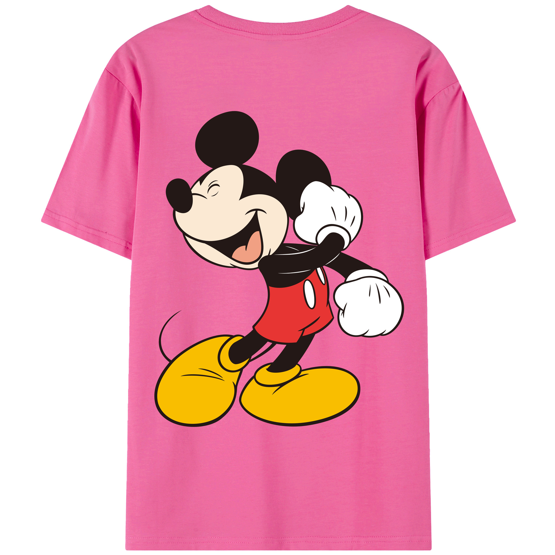 （画像用） ミッキーマウス Mickey Mouse レディース半袖Tシャツ(バックプリント)